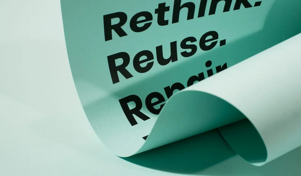 circular hub rethink, reuse, repair, recycle poster
